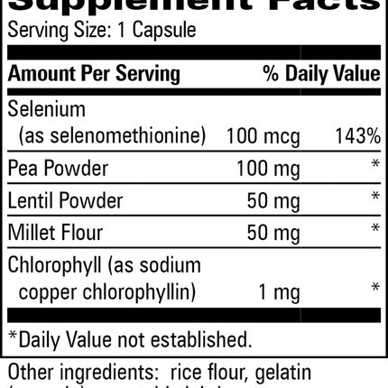 Progressive Labs	Selenase 100 caps Supplement Facts 
