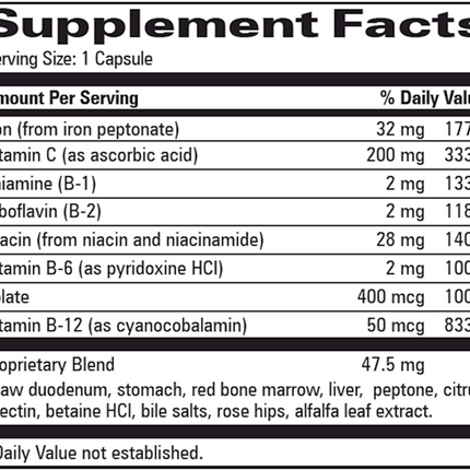 Progressive-labs-Hemadyn-Pro-60-caps Supplement Facts 