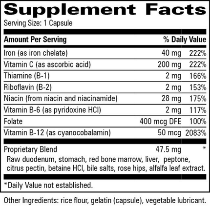 Progressive-labs-Hemadyn-Pro-60-caps Supplement Facts 