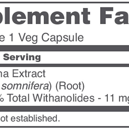 Protocol for Life Balance Ashwagandha Extract 450mg 90 caps Supplement Facts