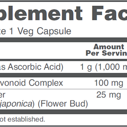 Protocol for Life Balance C-1000 Caps 120 caps Supplement Facts