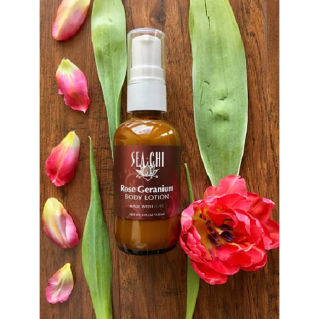 Sea Chi Organics Rose Geranium Body Lotion 120ml/ 4oz