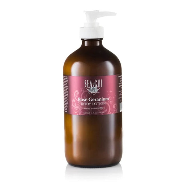 Sea Chi Organics Rose Geranium Body Lotion 480ml/ 16oz