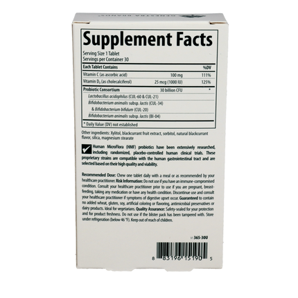Seroyal/Genestra HMF Immune 30 chewtabs Supplement Fact