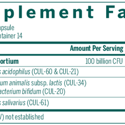 Seroyal/Genestra HMF Replenish Capsules 14 vcaps Supplement Facts 