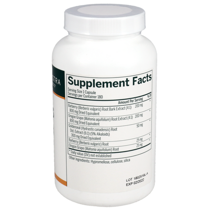 Seroyal/Genestra Berberis Formula 180 Vcaps Supplement Facts