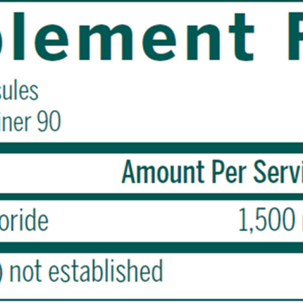 Seroyal/Genestra Betaine HCL 180 vegcaps Supplement Facts