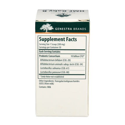Seroyal/Genestra HMF Baby B .2 oz Supplement Facts 
