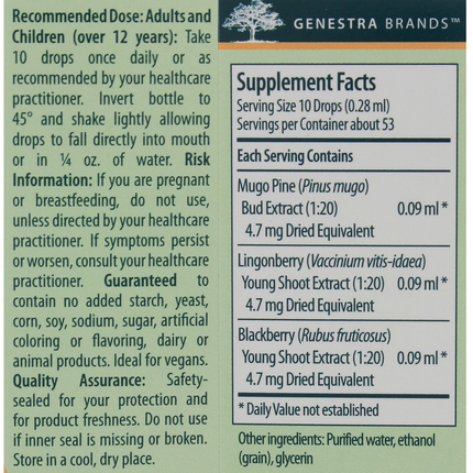 Seroyal/Genestra Osteo-gen 0.5 oz Supplement Facts 