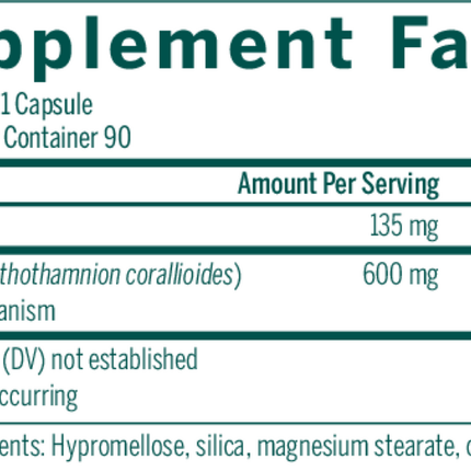 Seroyal/Genestra Red-Gen 90 Vcaps Supplement Facts 