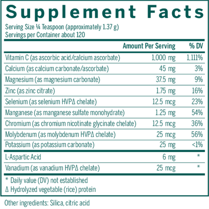 Seroyal/Genestra Scorbatate 6 oz Supplement Facts