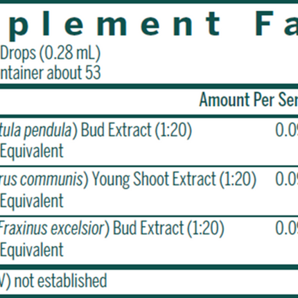 Seroyal/Genestra Uri-gen 0.5 oz Supplement Facts