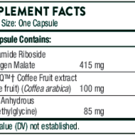 Thorne Research	Brain Factors 30 caps Supplement Facts 