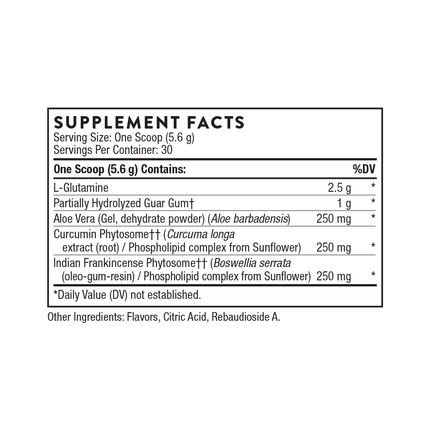 Thorne Research EnteroMend Orange Vanilla 5.9 oz Supplement Facts 