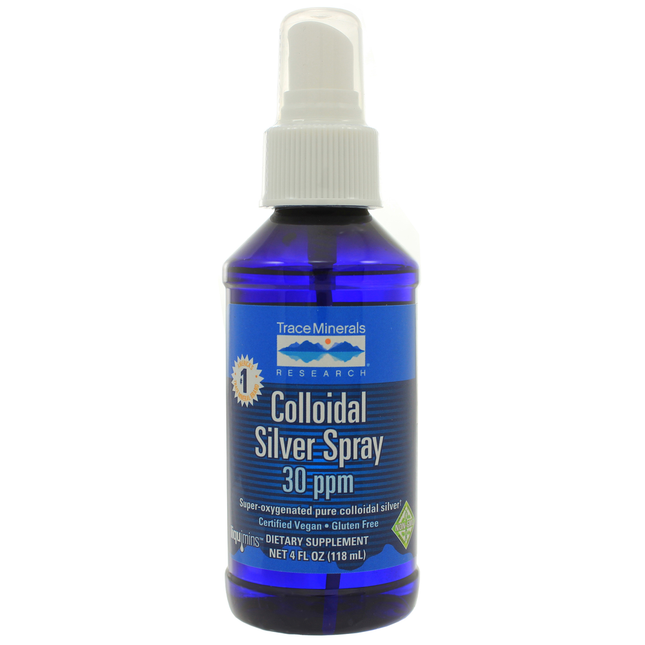 Trace Minerals Research Colloidal Silver Spray 30 PPM 4 oz