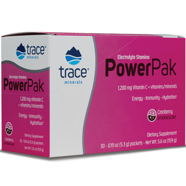 Trace Minerals Research Power Pak Electrolyte Cranberry 30 pkts