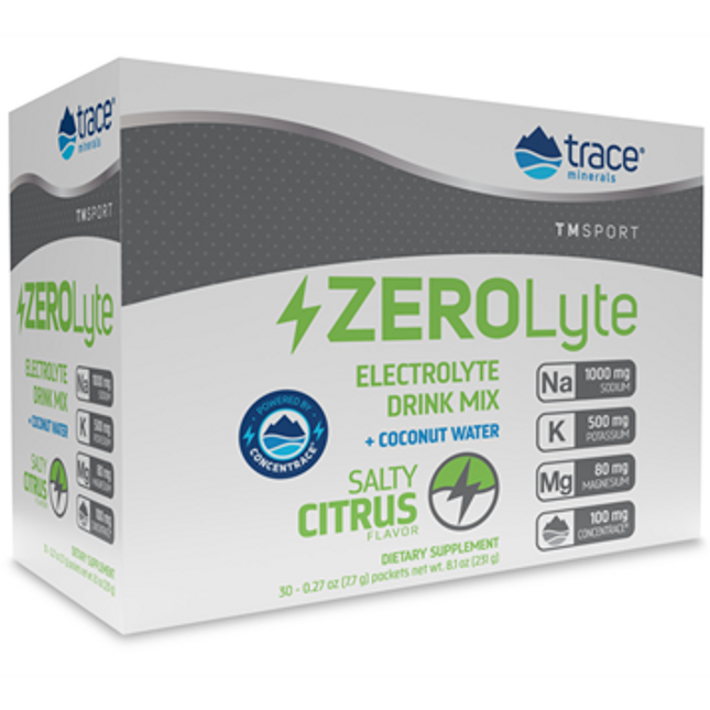 Trace Minerals Research ZeroLyte - Salty Citrus 30 packets