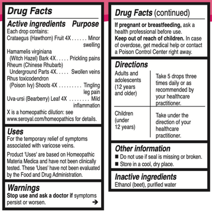 Unda Unda 233 07 fl oz Supplement Facts 