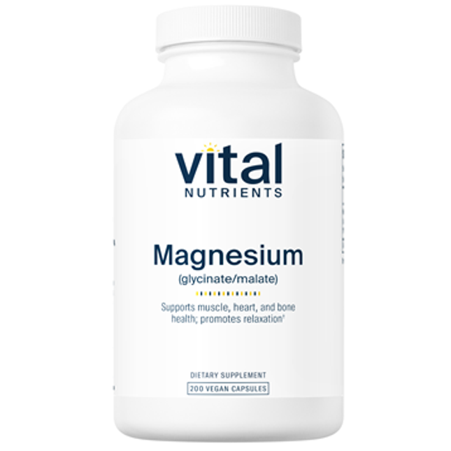 Vital Nutrients Magnesium (Glyc./Malate) 200 vcaps