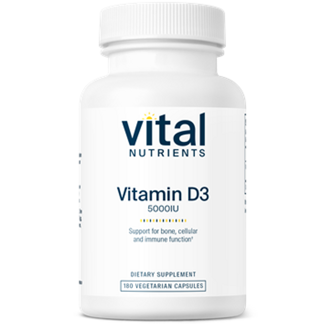 Vital Nutrients Vitamin D3 5000 IU 180 vegcaps