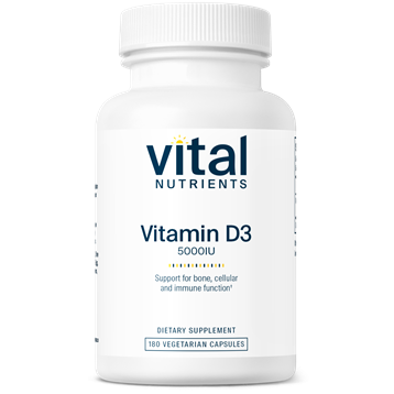 Vital Nutrients Vitamin D3 5000 IU 180 vegcaps