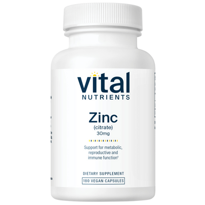 Vital Nutrients Zinc (Citrate) 30mg 180 caps