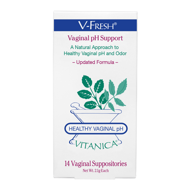 Vitanica V- Fresh Vaginal pH Support 14 vaginal suppositories