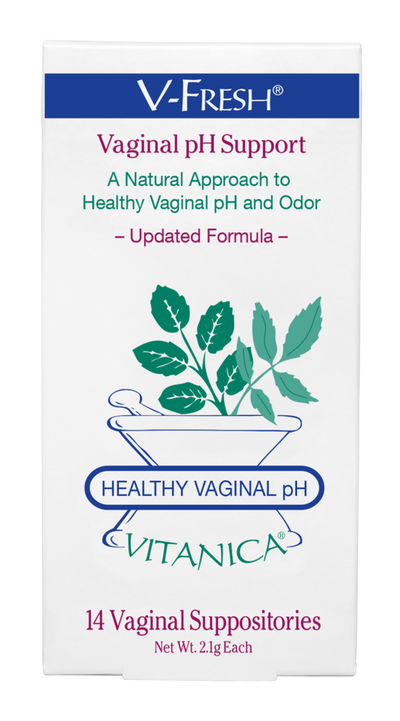 Vitanica V- Fresh Vaginal pH Support 14 vaginal suppositories