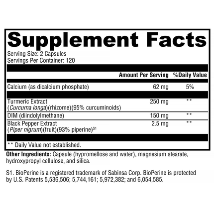 Xymogen DIMension 3 240 C Supplement Facts 