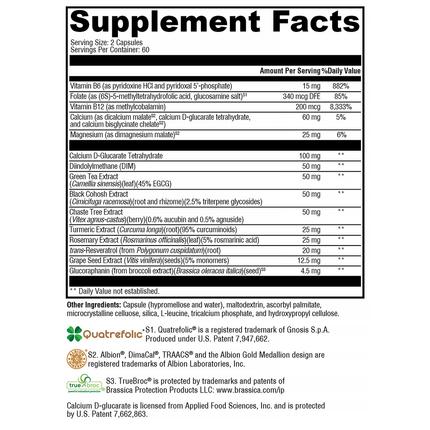 Xymogen Femquil 120 C Supplement Facts 