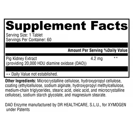 Xymogen HistDAO 60 Tablets