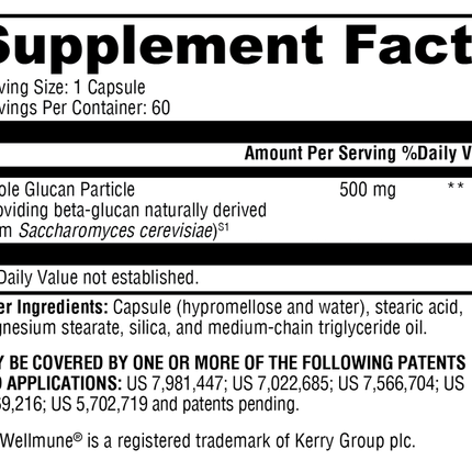 Xymogen ImmunotiX 500 60 C Supplement Facts 