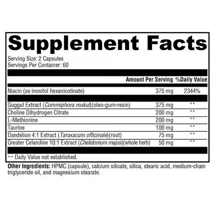 Xymogen LipotropiX 120 C Supplement Facts