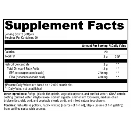 Xymogen OmegaPure 600 EC 120 sg Supplement-Facts