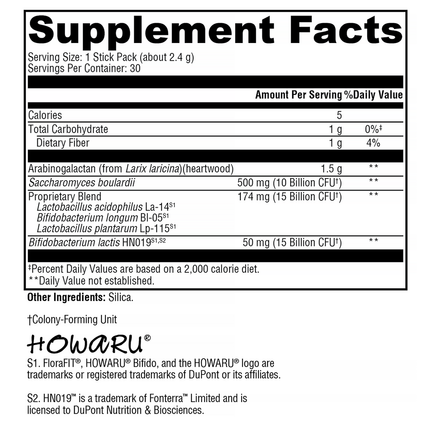 Xymogen ProbioMax Plus DF 30 Serv Supplement Facts 