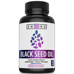 ZHOU Nutrition Black Seed Oil 1300mg 60 vegcaps