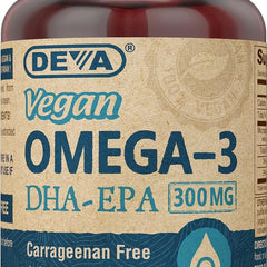 Deva Nutrition Vegan Omega-3 DHA-EPA 300mg 90 gels
