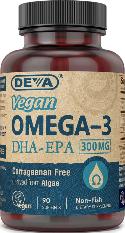 Deva Nutrition Vegan Omega-3 DHA-EPA 300mg 90 gels