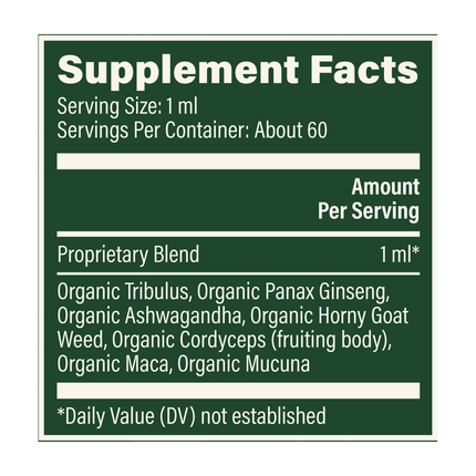 Men's Hormone support 2 fl oz Supplement Facts 