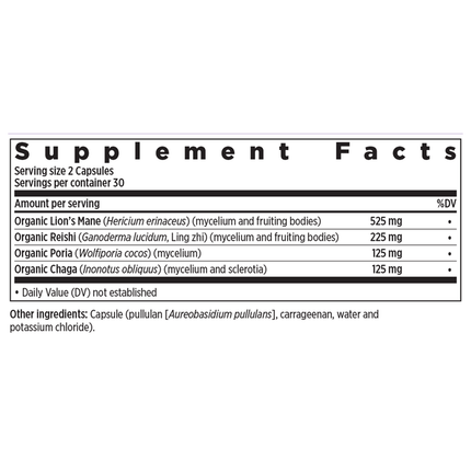New Chapter LifeShield Mind Force 60 vcaps Supplement Facts