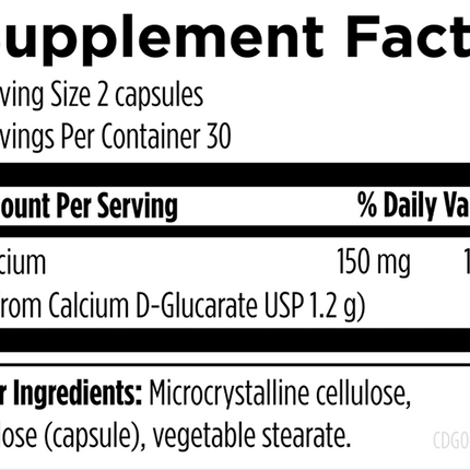 Calcium D-Glucarate 60 caps