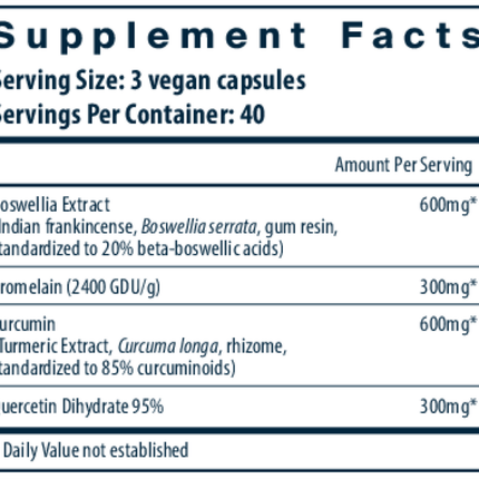 Vital Nutrients BCQ 120 caps Supplement Facts 