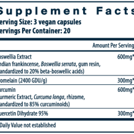 Vital Nutrients BCQ 60 caps Supplement Facts 