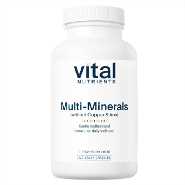 Vital Nutrients Multi Minerals Citrate No Cu/F 120 caps