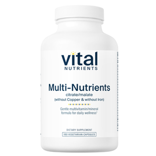 Vital Nutrients Multi-Nutrients 3 Cit/Mal 180vcaps