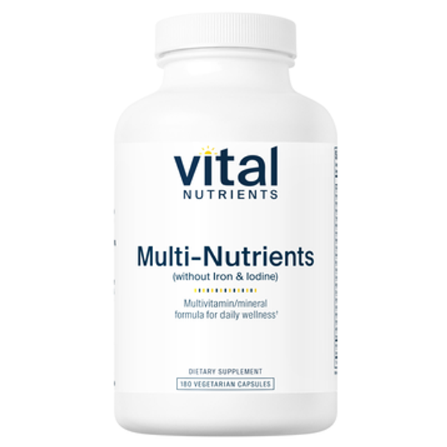 Vital Nutrients Multi-Nutrients (No Iron/Iodine)180vcaps