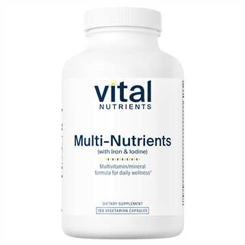 Vital Nutrients Multi-Nutrients w/Iron & Iodine 180 caps