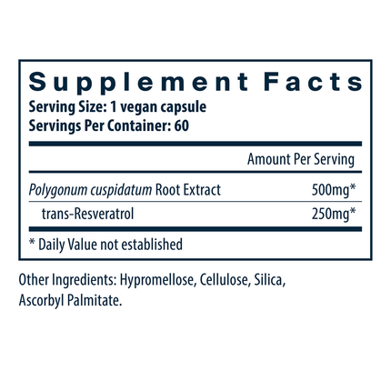 Resveratrol Ultra High Potency 60 vcaps
