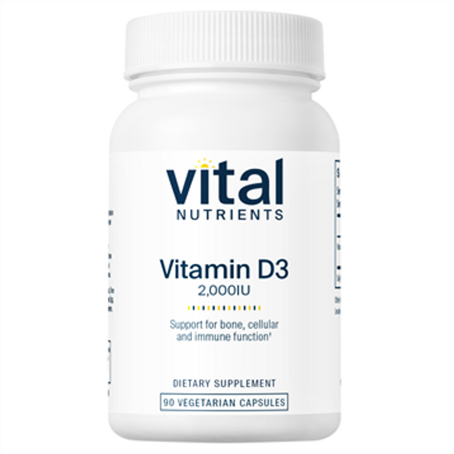 Vital Nutrients Vitamin D3 2000 IU 90 vcaps