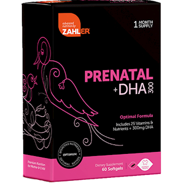 Advanced Nutrition by Zahler Prenatal +DHA Optimal 60 softgels